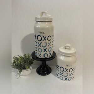 Rae Dunn Indigo  XOXO Sweets and Treats Canisters